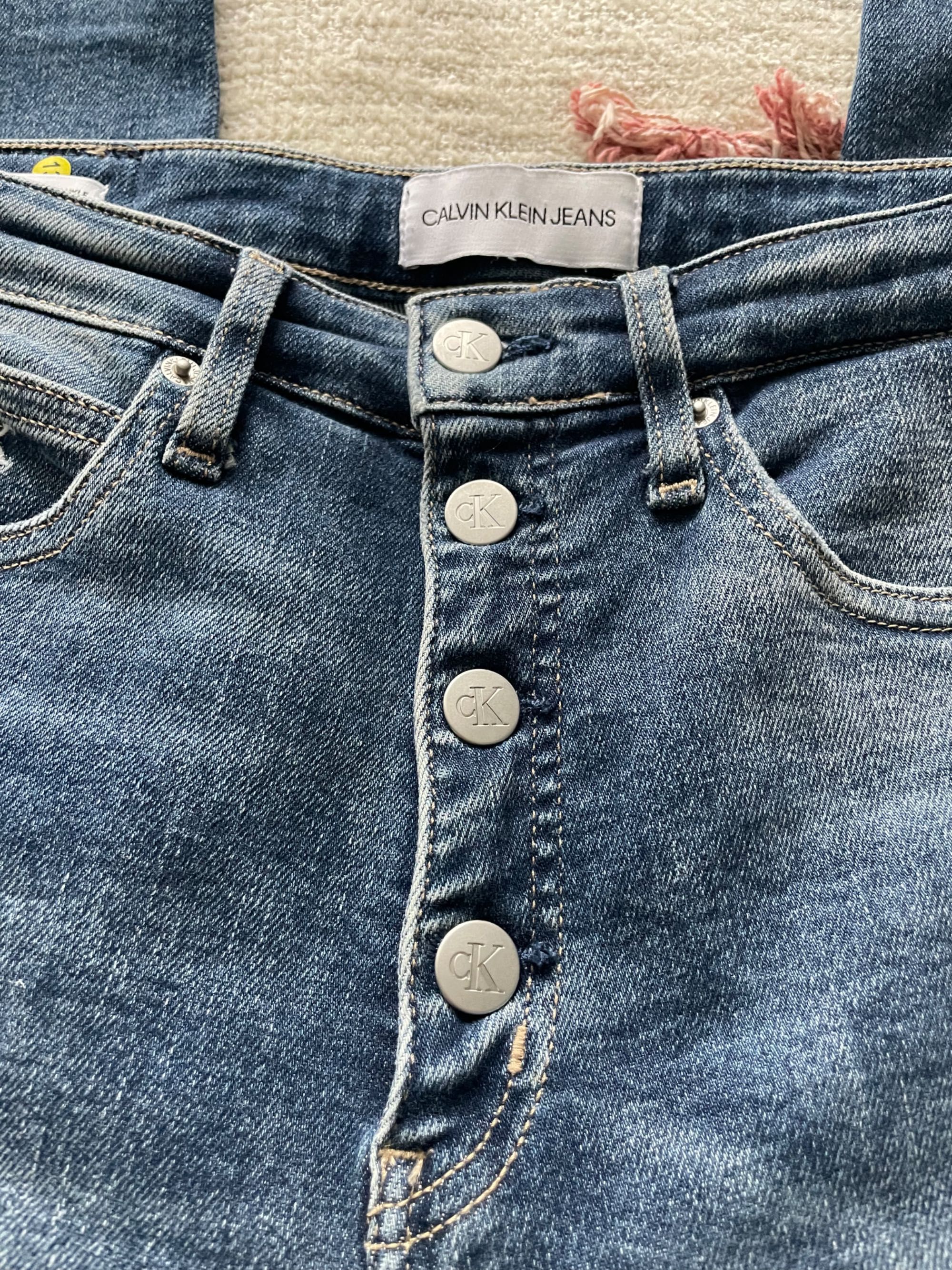 Jeansy Calvin Klein Jeans 28 high rise super skinny ankle Nowe