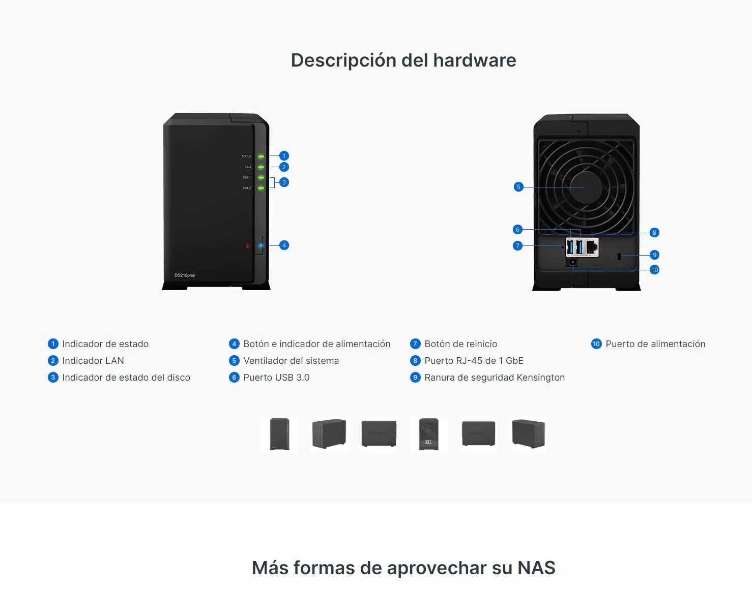 NAS Synology DS218play 8TB (2x4TB) Seagate Ironwolf