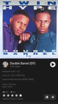 Twin Hype Double Barrel EP LP Album Profile Records 1991 US VG +