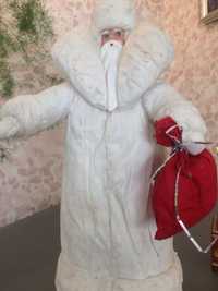 Коллекционный Дед мороз из ваты с сундуком