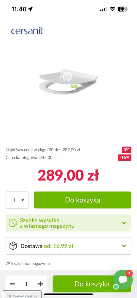 Deska sedesowa SLIM Cersanit CITY K98-0134