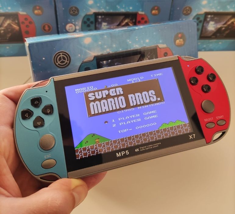Consola videojogos portátil X7 bateria recarregável (incluí 300 jogos)