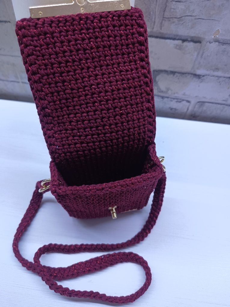 Torebka mini ze sznurka bawełnianeg z lux
