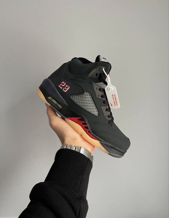 Кросівки Air Jordan 5 black retro cat | Nike | чорні