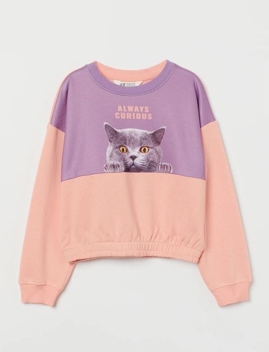 Bluxa dziewczęca H&M kot 158/164 12- 14 lat