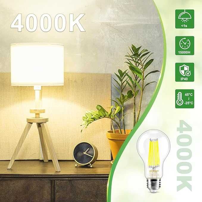 DiCUNO Edison żarówka LED E27,Classic 7,5W zamiennik żarówki 100W 2szt