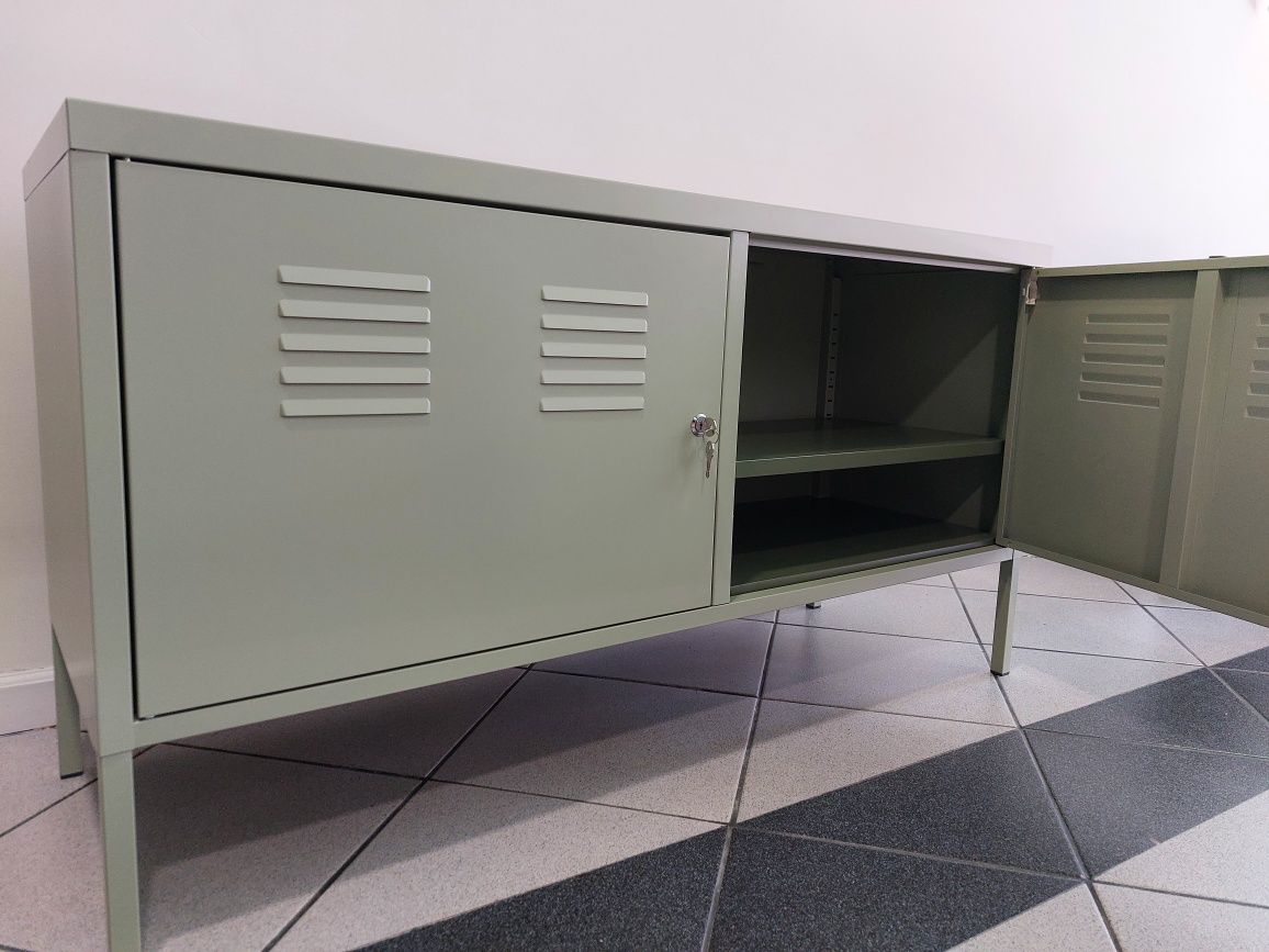 Armário em metal verde do Ikea