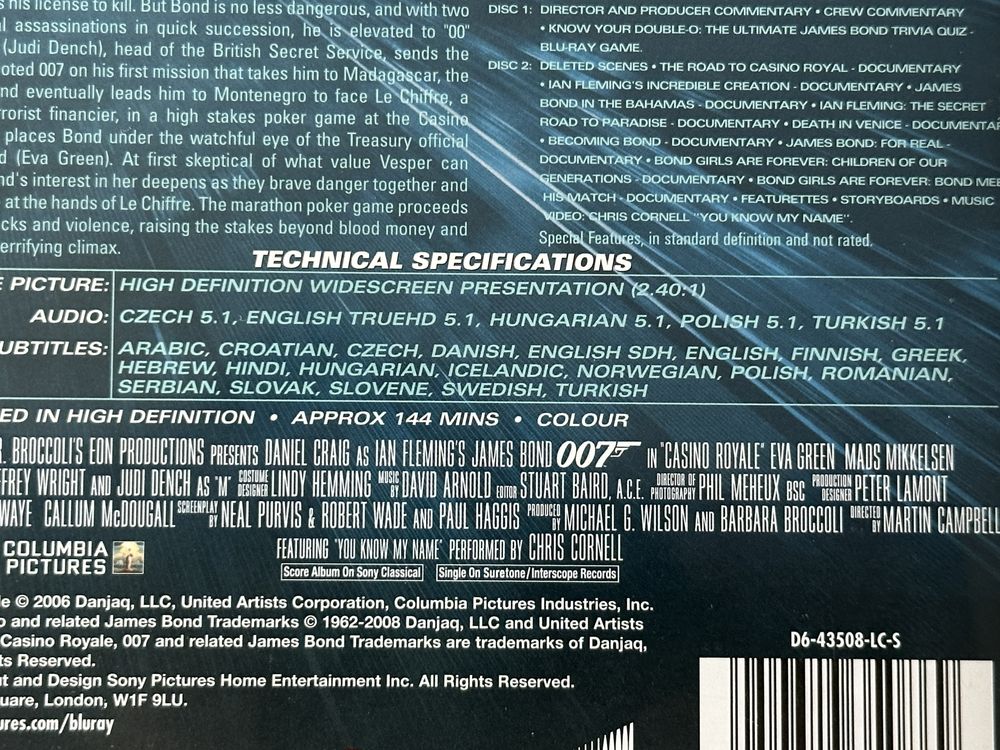 James Bond Casino Royale Blu-ray Deluxe Edition Lektor PL