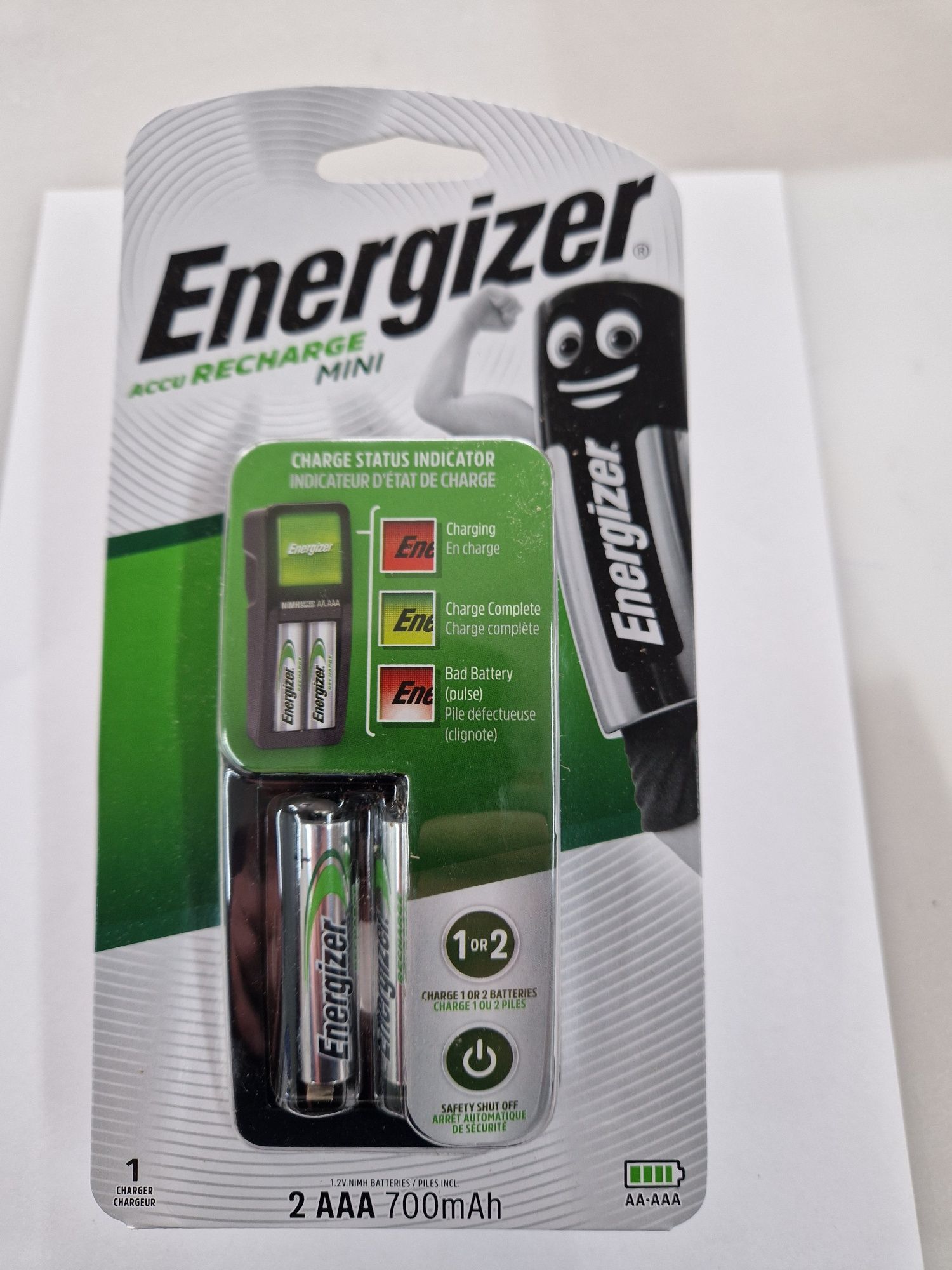 Ładowarka do akumulatorków ENERGIZER MINI + 2xAAA/HR03 700mAh