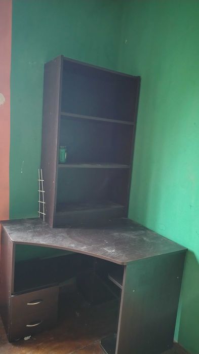 Biurko z półką venge