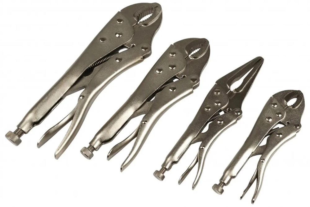 Набір щипців (кліщів) затискних з фіксатором GUT Mechanic 4шт
