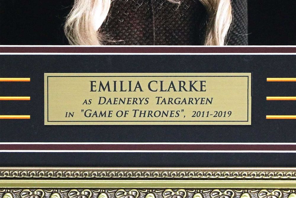 Emilia Clark autograf Gra o Tron piękna oprawa certyfikat
