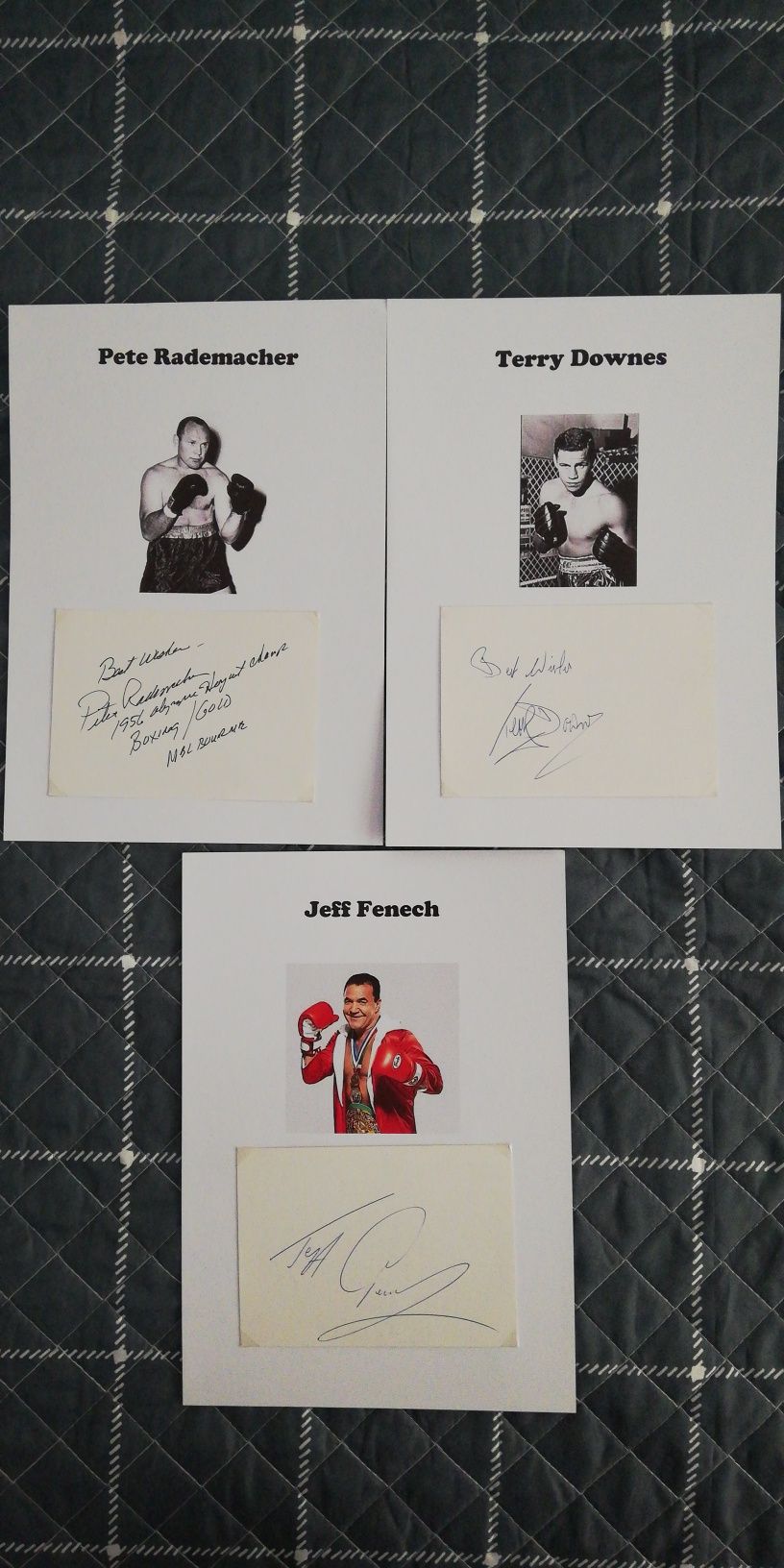 Fotografias autografadas por lendas do boxe mundial (portes grátis)
