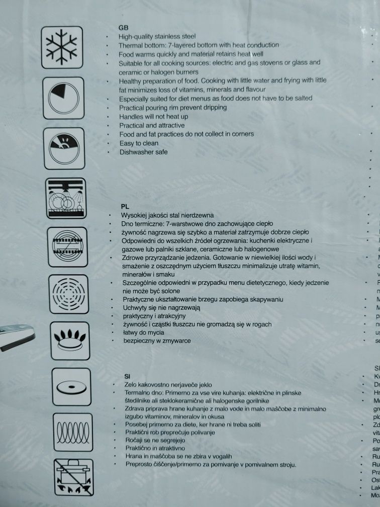 Nowy zestaw garnków Millerhaus Pro-Line MH-9001 19 elementów