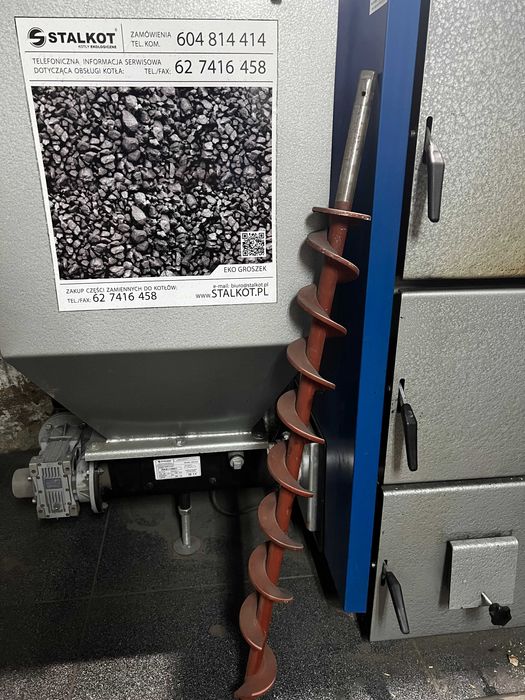 Palnik, podajnik do kotła na ekogroszek+zasobnik+dodatkowy ślimak