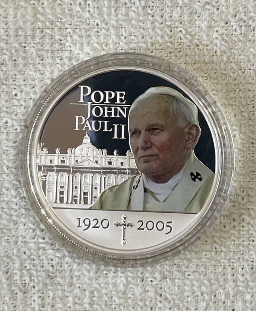 Папа  Иоан  Павел // серебряная монета