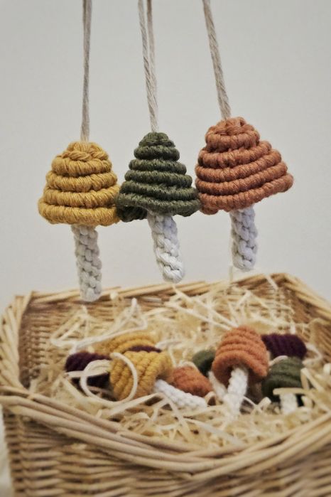 Zestaw zwieszek na choinkę, ozdoby światęczne, grzybki na choinkę