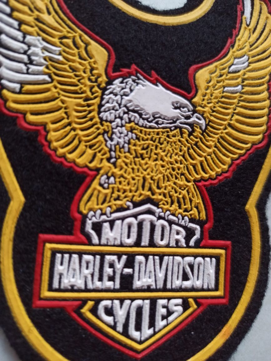 duża naszywka Motor Harley Davidson Cycles emblemat masa PCV filc