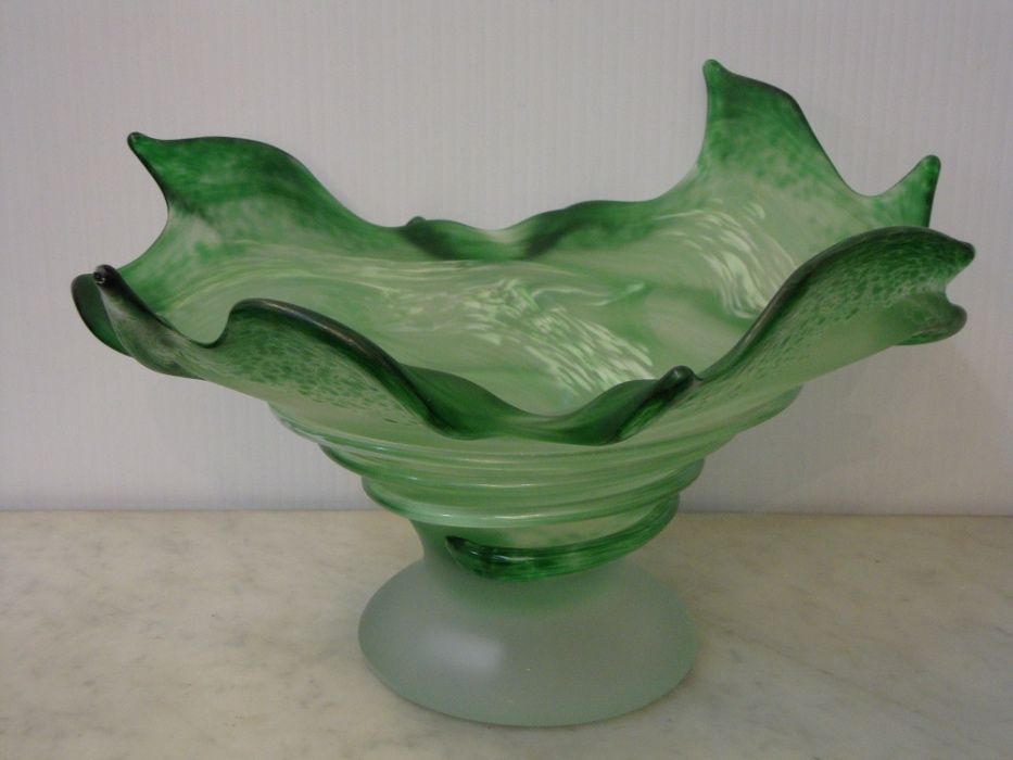 Fruteiro Modernista em Cristal e Prata