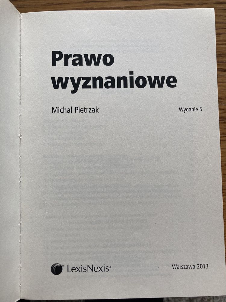 Prawo wyznaniowe Michał Pietrzak