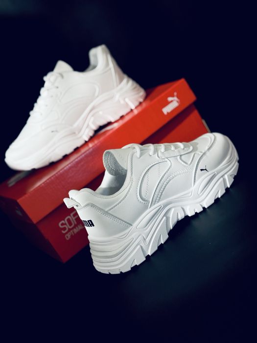 Кожаные кросовки Пума / кросівки білі Пума / Puma красовки белые