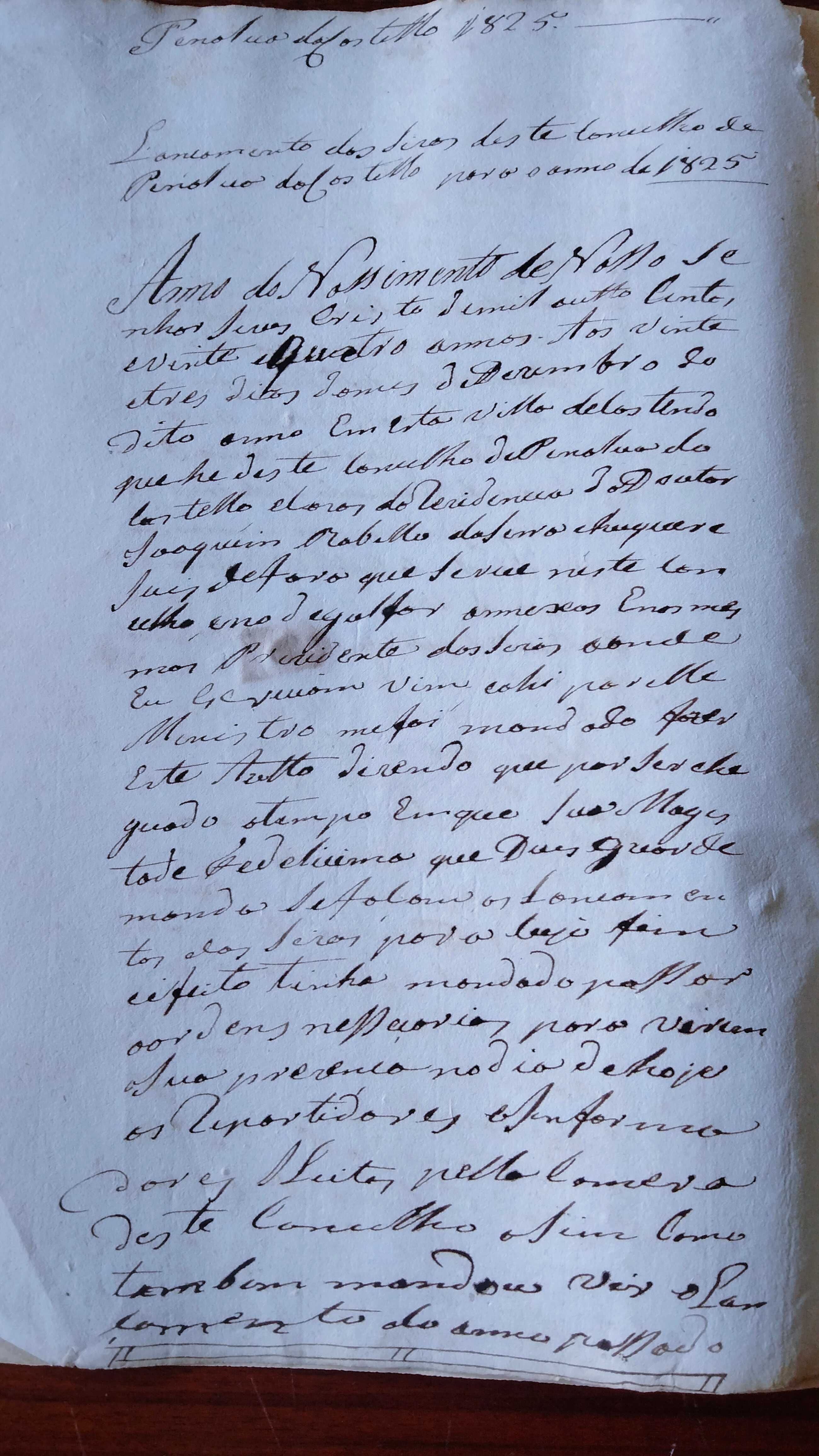 Manuscrito de Penalva do Castelo - 1822