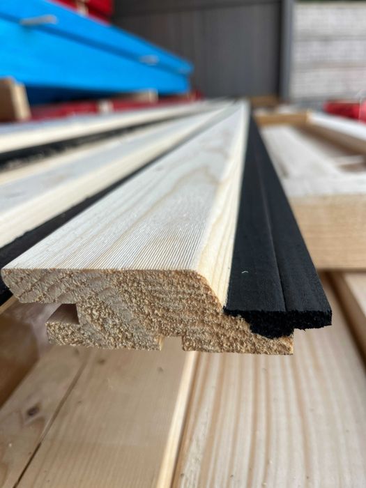 Deska elewacyjna świerk 27x96 mm,  czarne pióro, Trendliner Kontrast