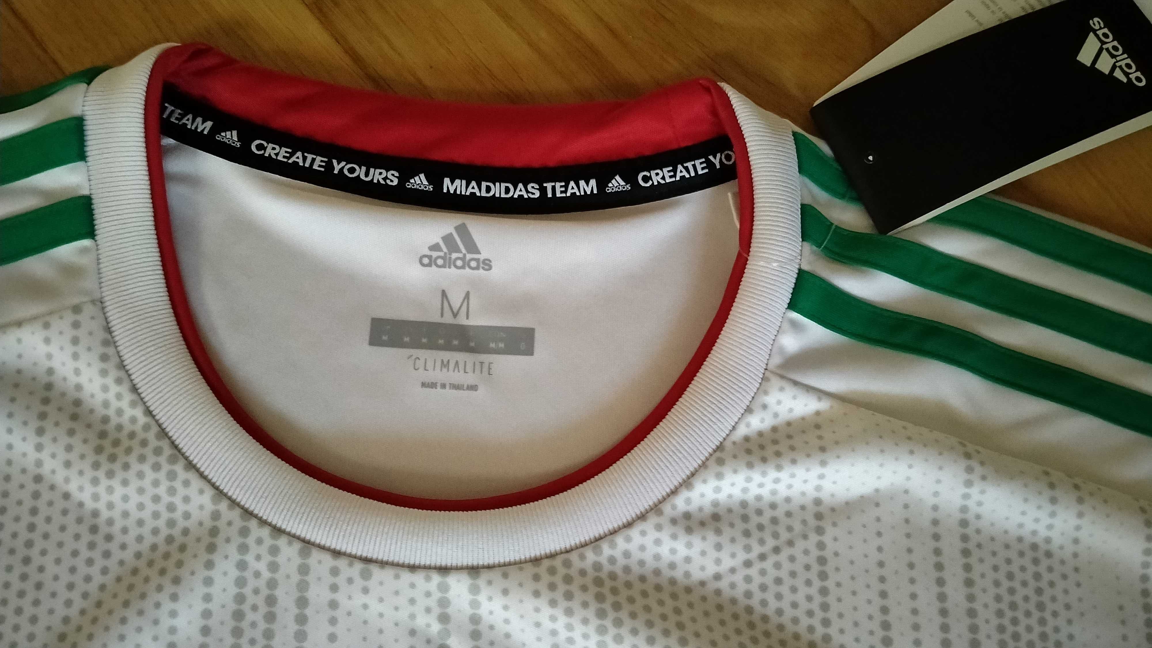 Oryginalna koszulka Adidas, sportowa męska, wzór biała kolory Legia,