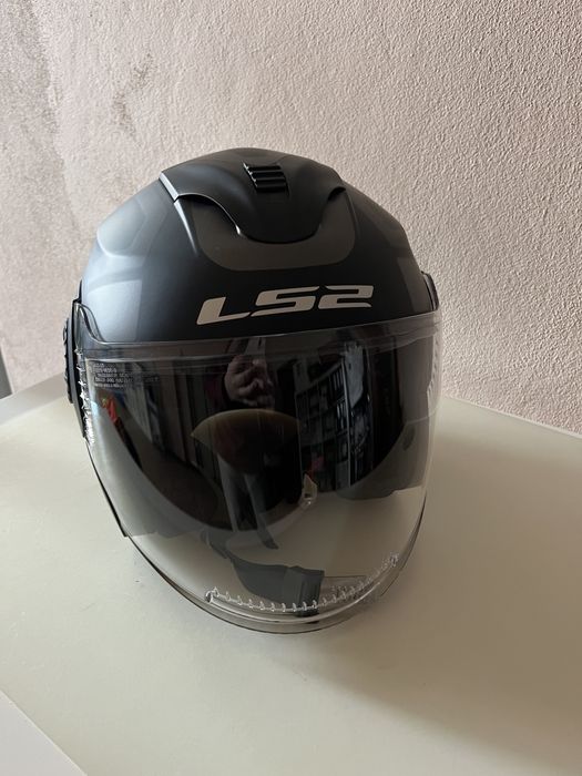 Capacete LS2 OF570 Verso Marker Preto Mate/Titanio