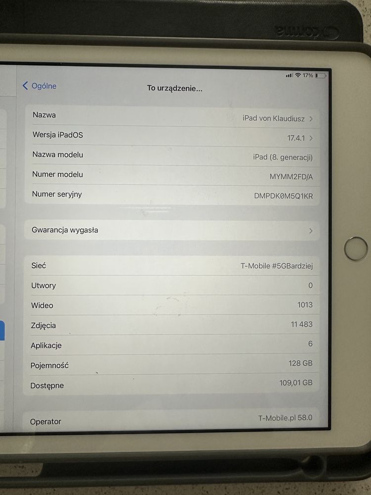 iPad 128GB 8th generation Wi-Fi + Cellular