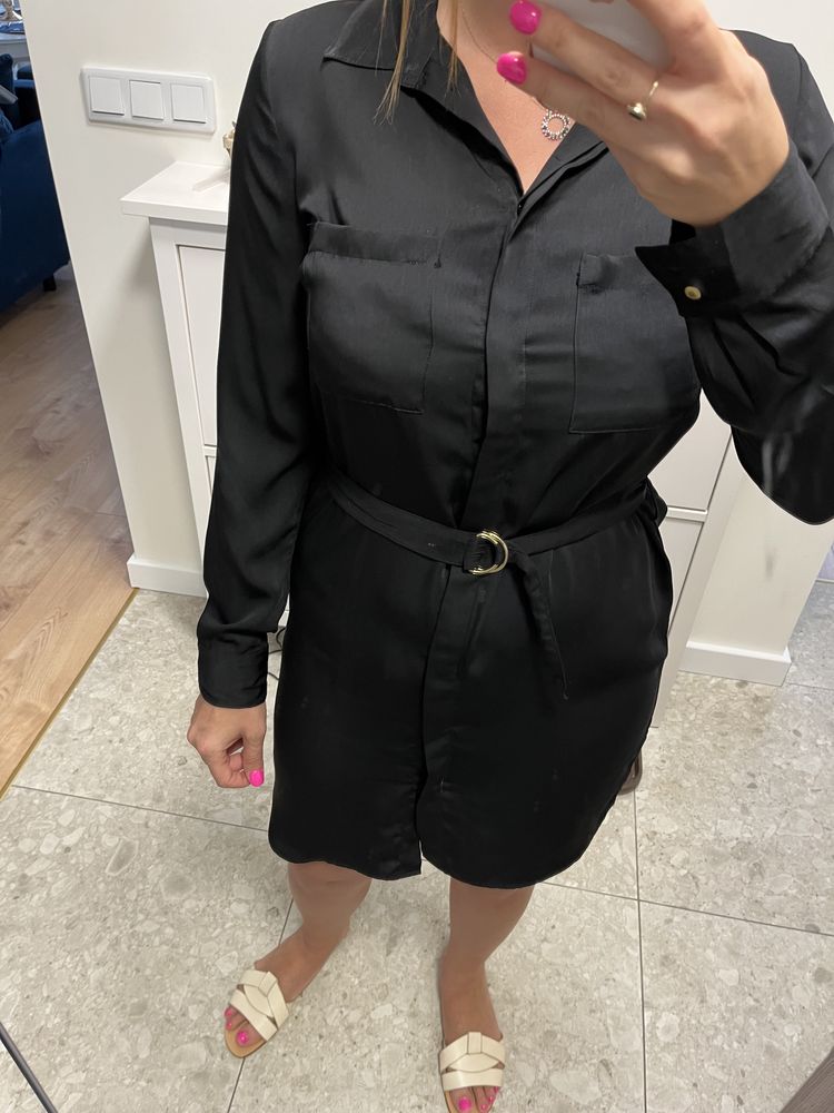 H&M tunika sukienka czarna M