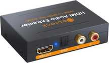 Ekstraktor audio HDMI 1080P, Konwerter HDMI do HDMI Audio SPDIF+ R/L
