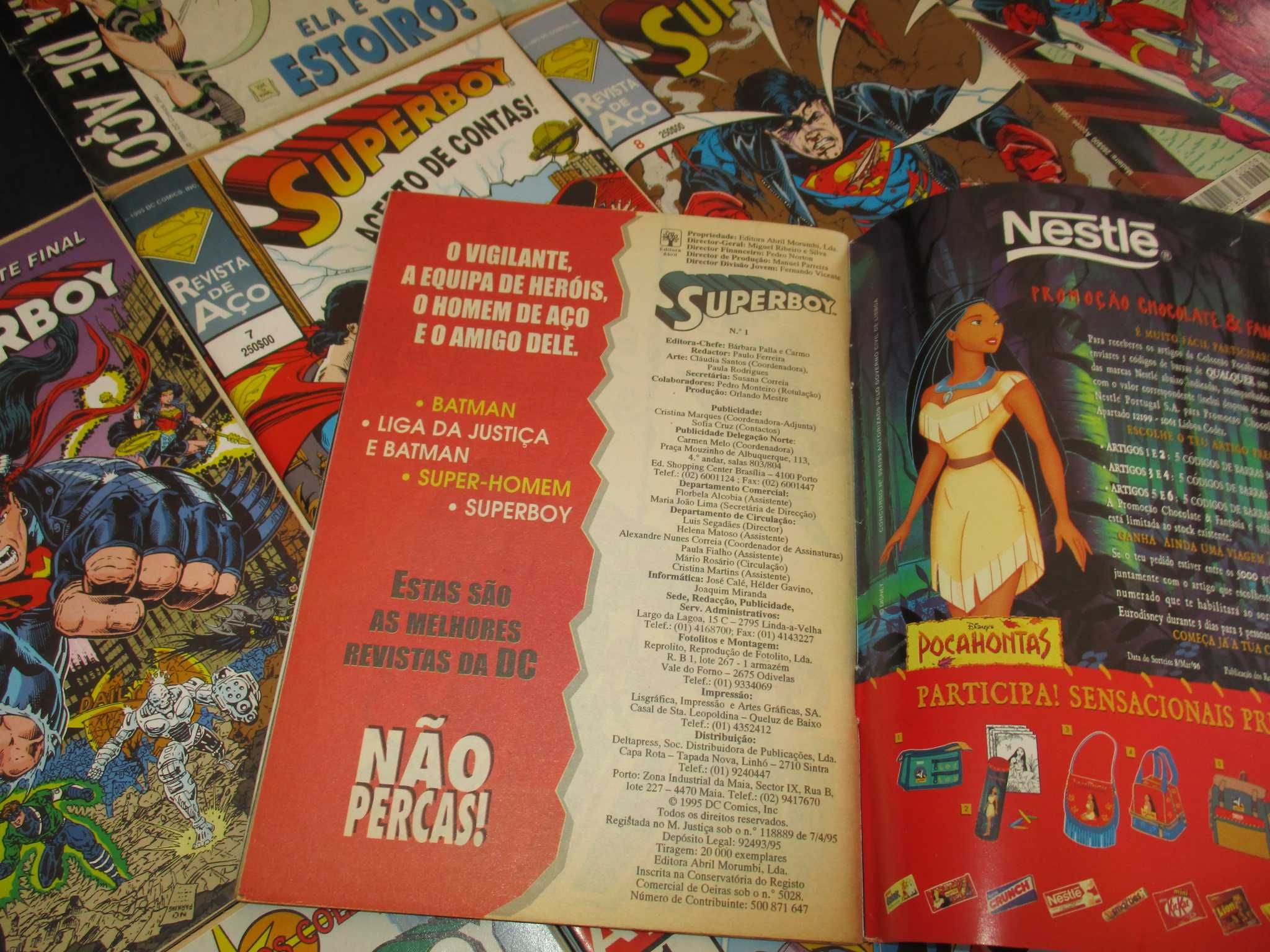 Livros BD Revista de Aço Superboy Abril DC Comics 1995