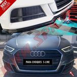 LIP SPOILER AUDI A3 8V FACELIFT - S-LINE (BLACK GLOSS) - Plástico