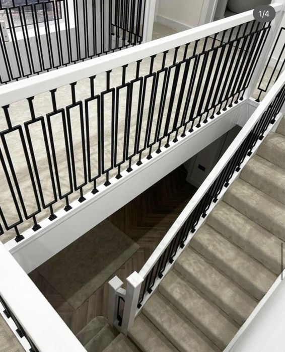 Tralka metalowa loft czarna 112cm