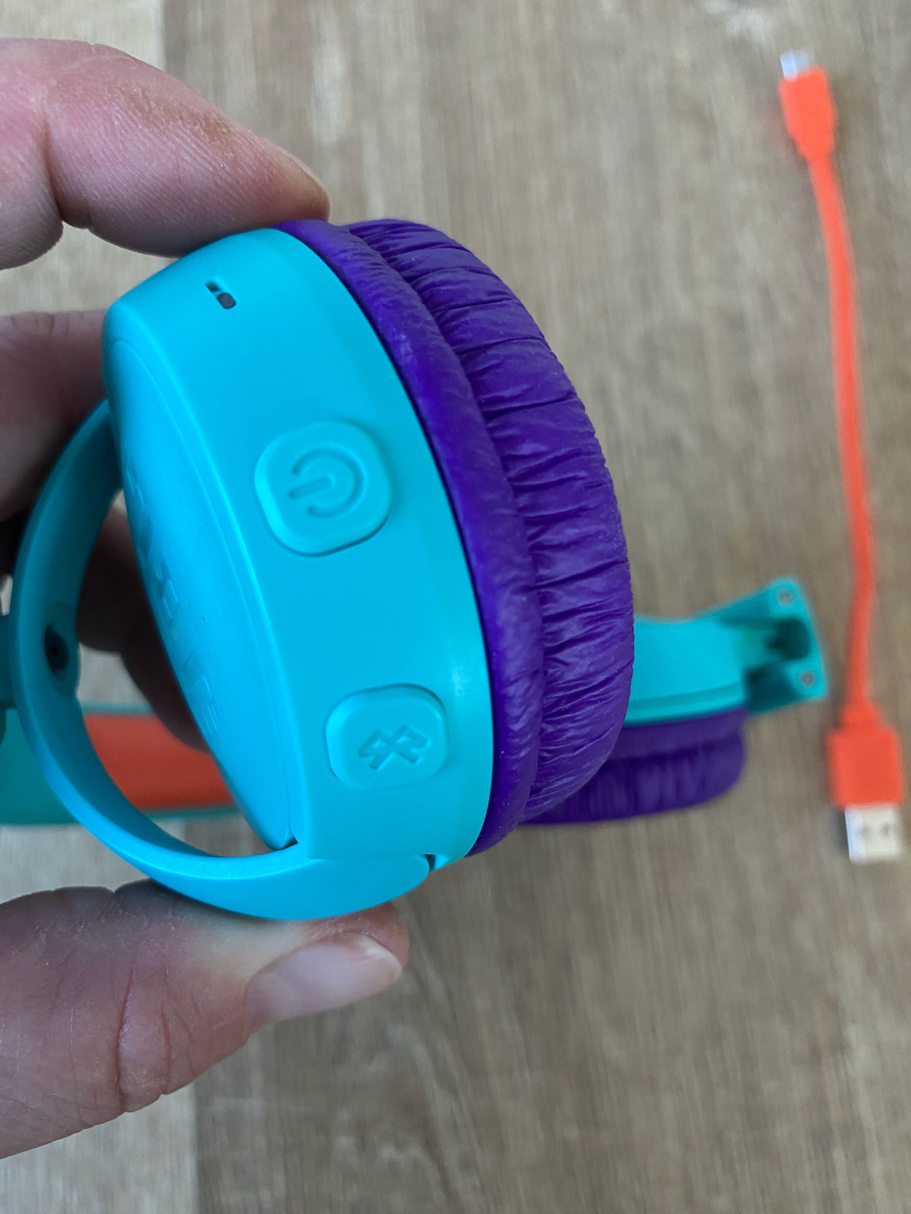 Słuchawki bezprzewodowe JBL JR300BT - nauszne - turkusowe