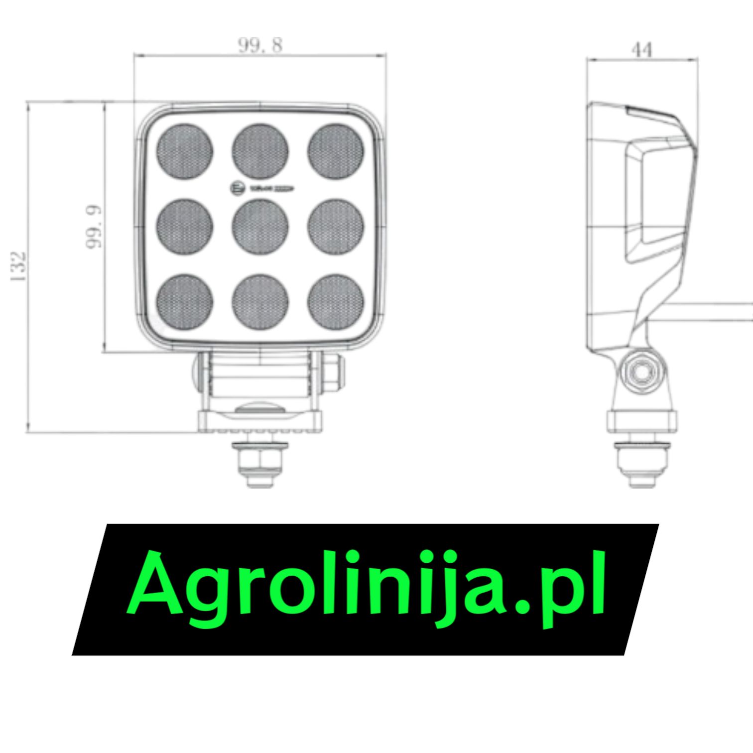 REFLEKTOR ROBOCZY Solidny halogen 12/24V Niemiecki Granit Nowy Wysyłka
