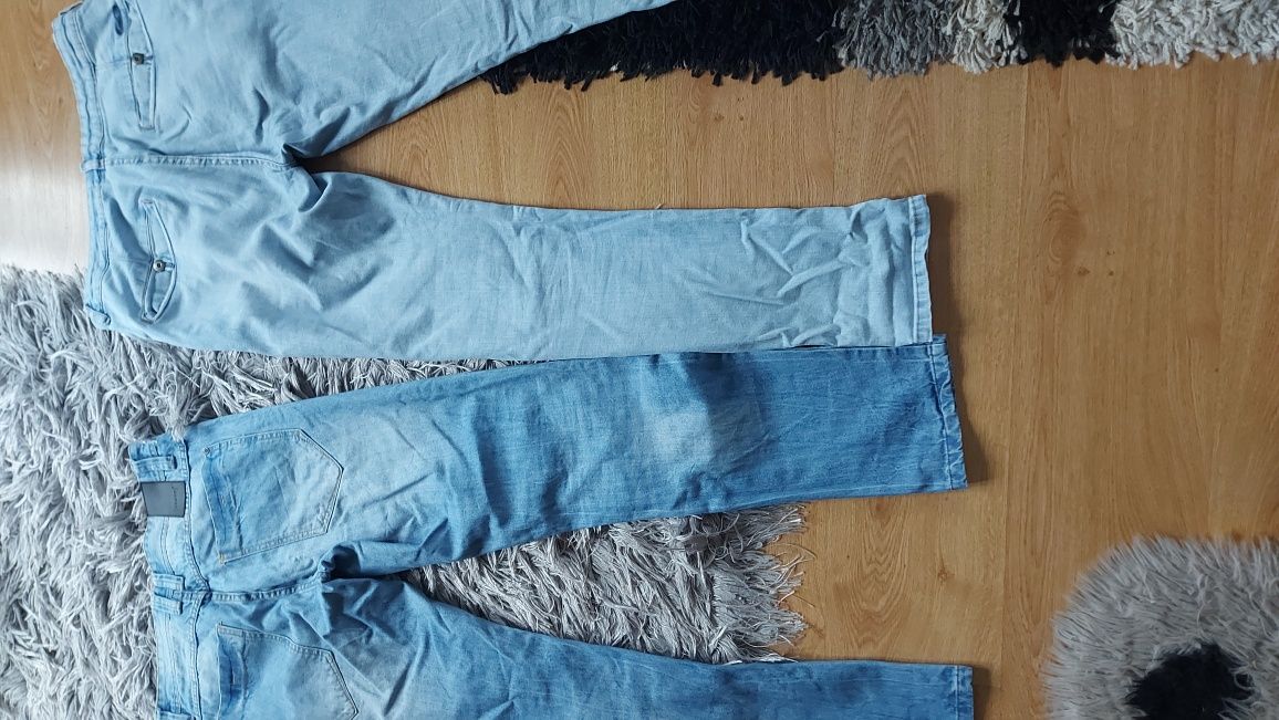 2 pary Spodnie jeans  młodzieżowe W30 L 34 cropp i house