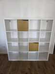 Estante Kallax 4×4 + 2 portas amarelas suplementares