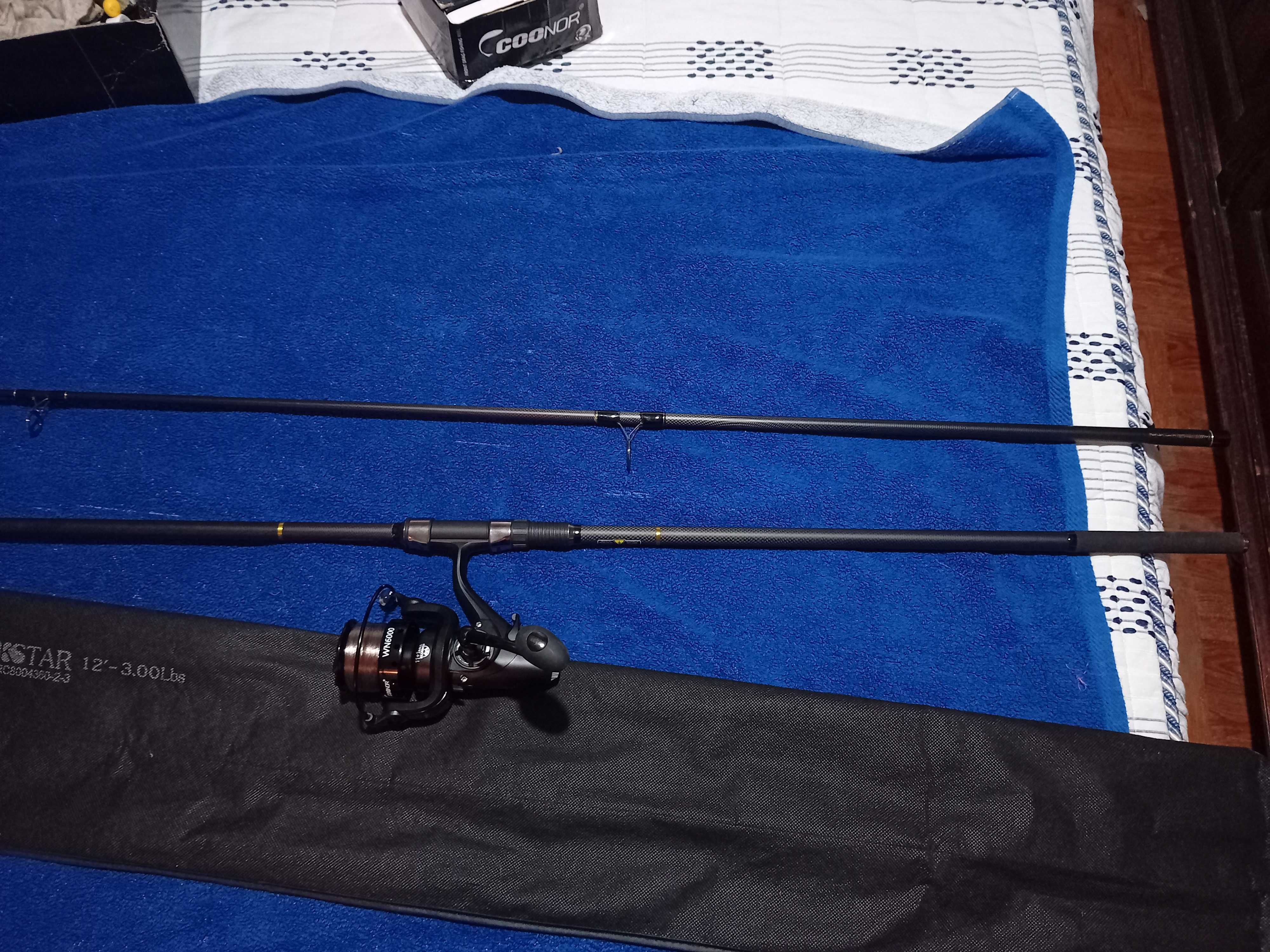 Carpfishing Cana Prowess darkstar 12ft 3 LBS + Carreto 6000