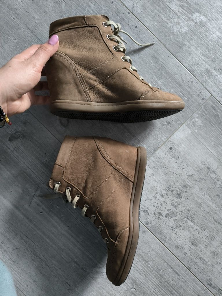 Buty Tommy Hilfiger stella 5n koturny brązowe trampki sneakersy stel