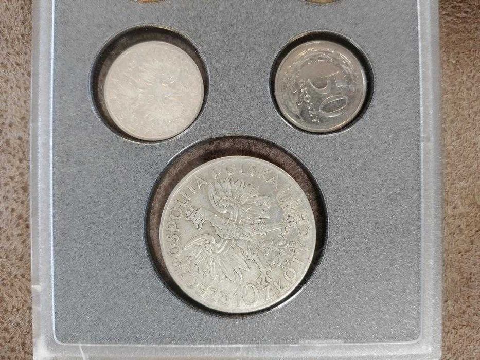 набор из семи монет Польша серебро запайка
