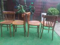 4 krzesła PRL drewniane gięte bukowe w stylu Thonet Radomsko. Lata 50-