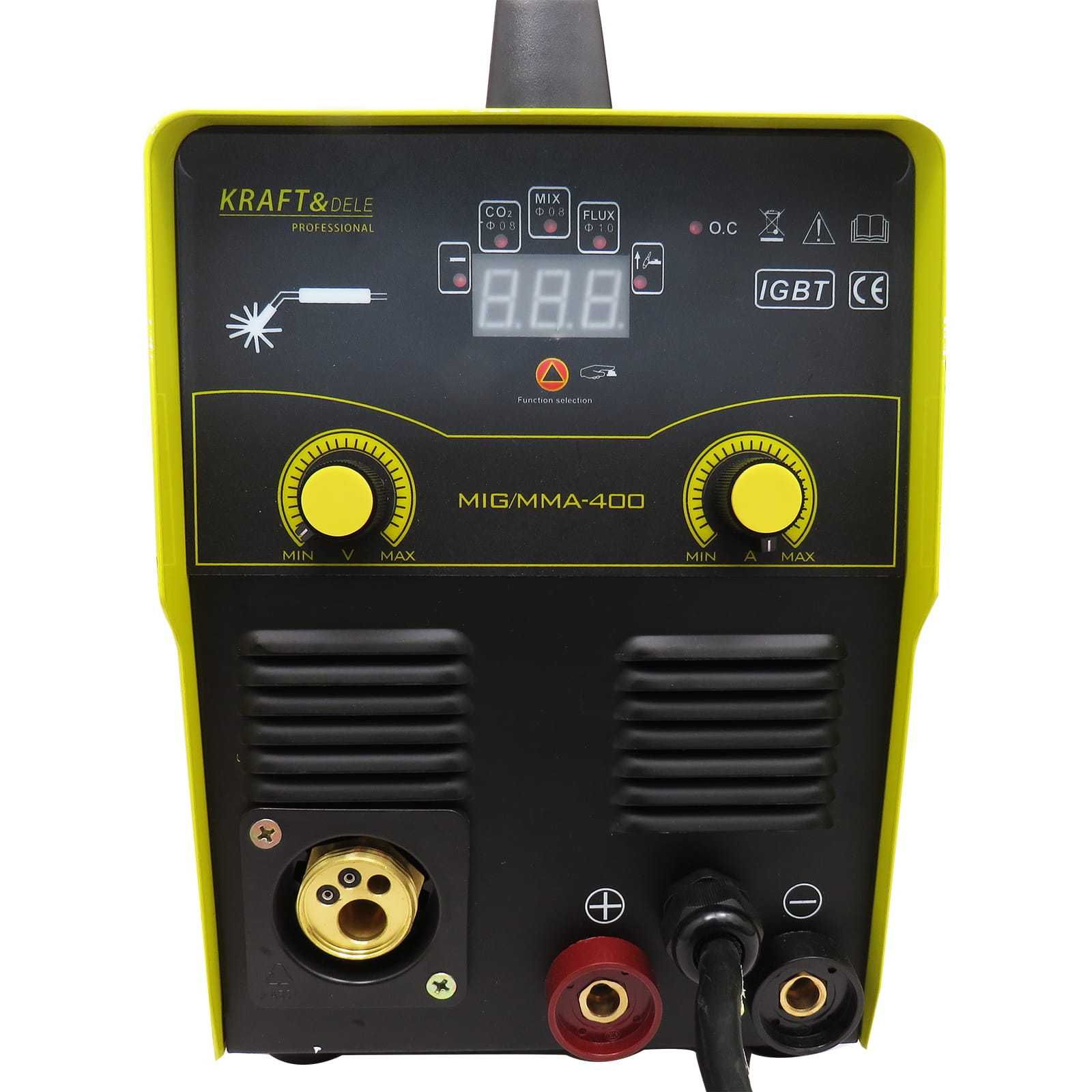KRAFT&DELE Spawarka Migomat Mig Mag Tig Mma Flux 40-400a Lcd KD811