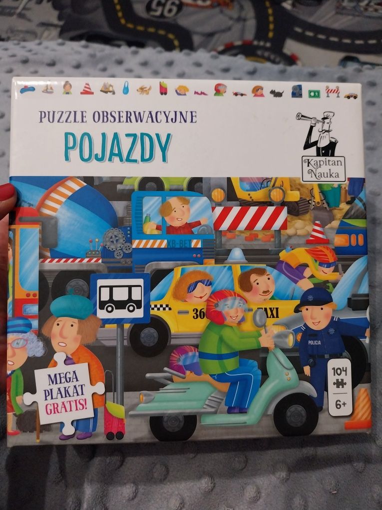 Puzzle obserwacyjne 6+ Pojazdy 104 elementów