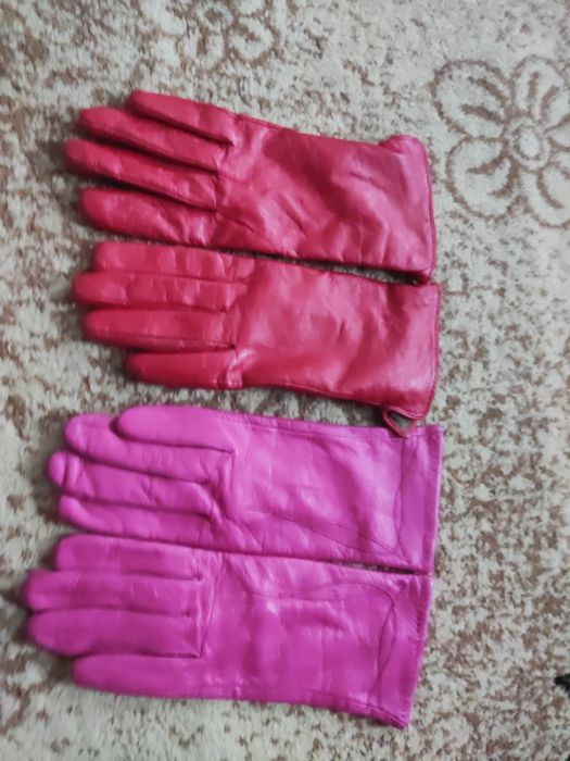 Рукавички шкіряні, на худу руку