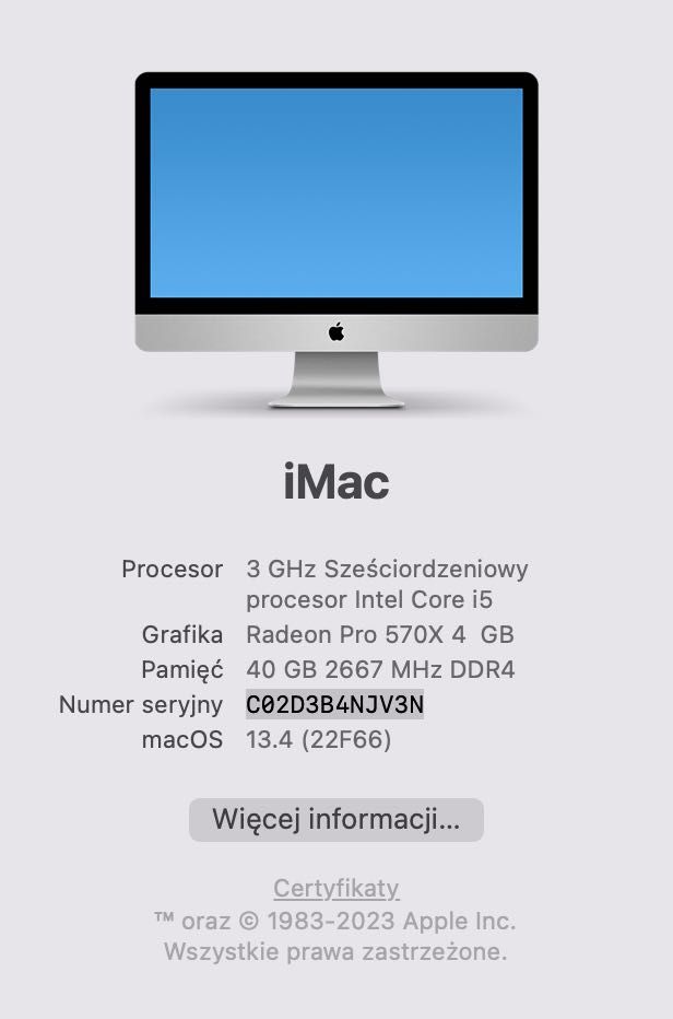 iMac 27 Retina 5K 1TB SSD/1TB SSD 32GB Radeon Pro 570X 4 GB 2019/2020