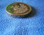 Moeda de 1 libra 1987 (English Oak) NÃO É OURO
