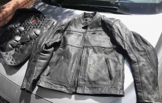Kurtka motocyklowa moto TUZO 2xl gruba bawola skóra stan bdb ochrona