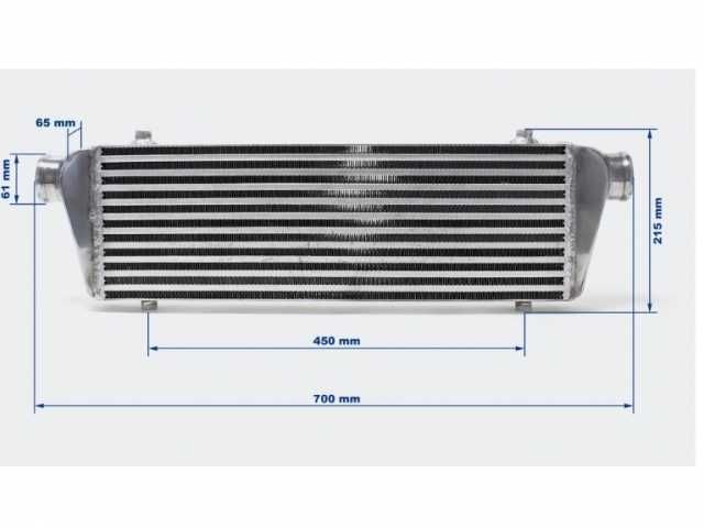 Intercooler universal FMIC 700x180x65 Aluminio NOVO
